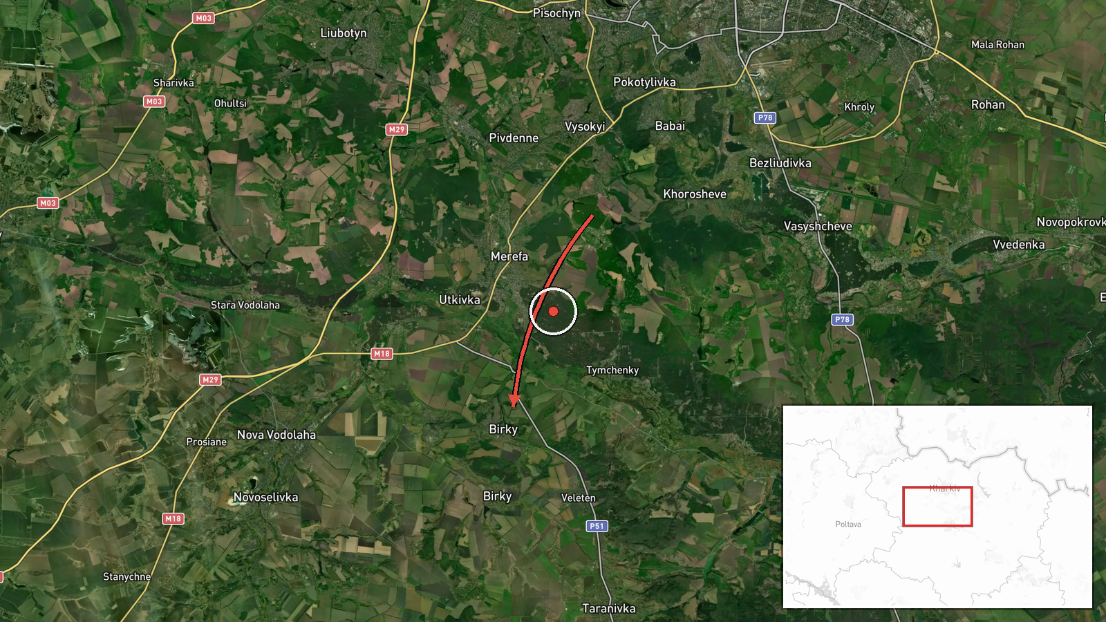 Birky, Ukraine — Drone Transit location map