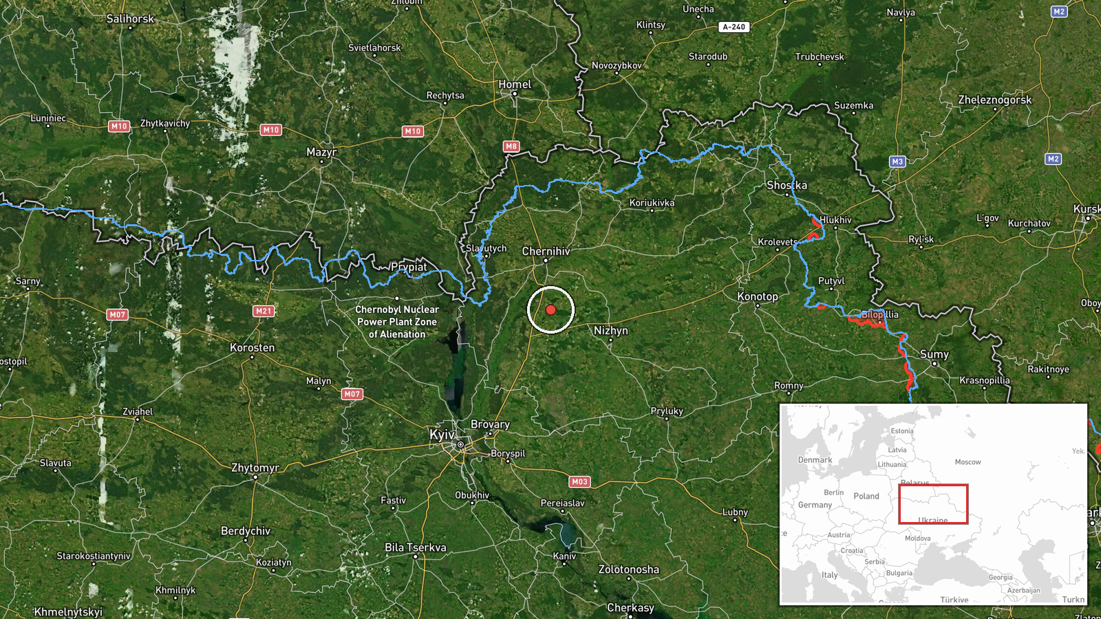 Olyshivka, Ukraine — Drone Transit location map