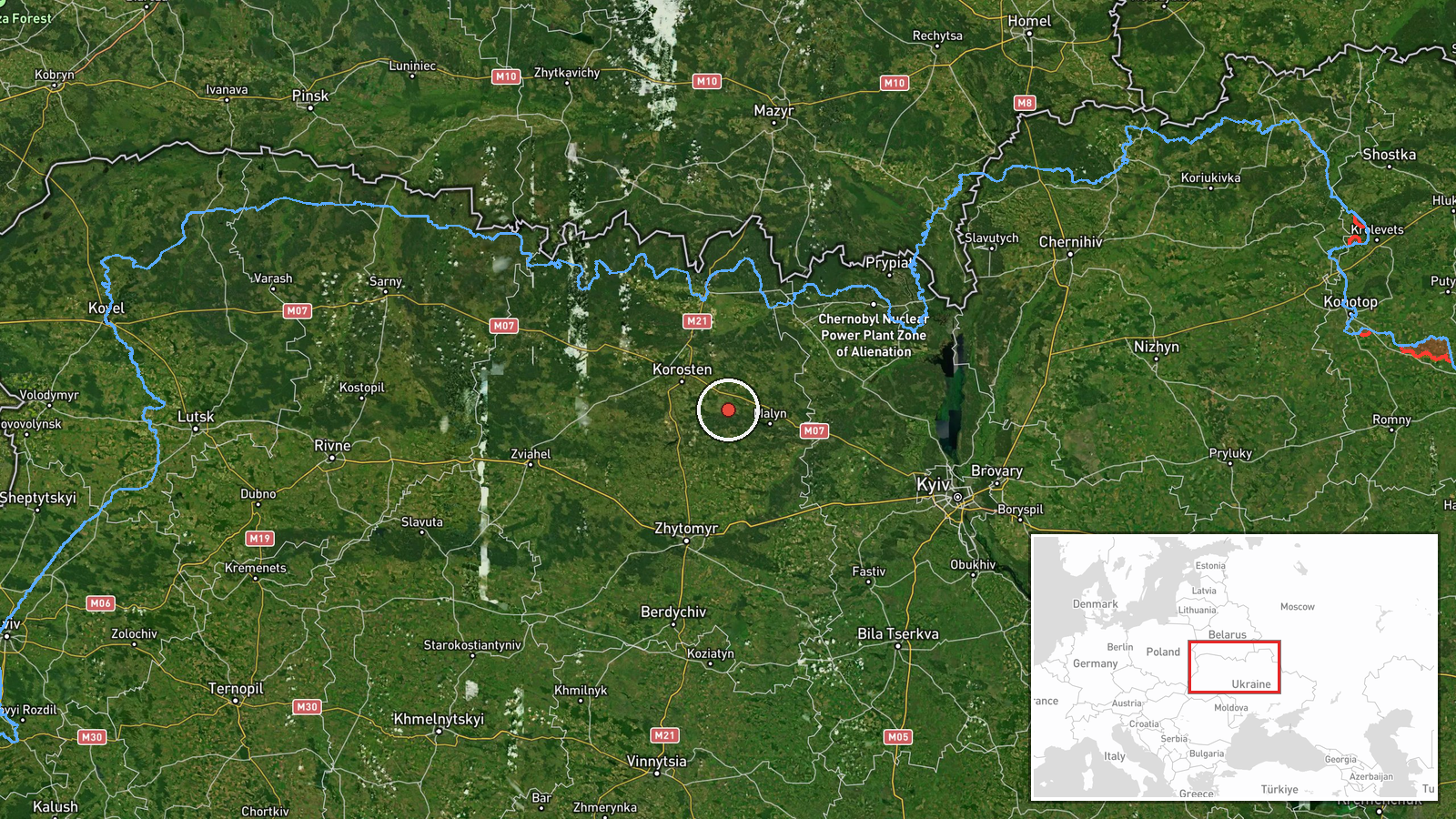 Chopovychi, Ukraine — Drone Transit location map