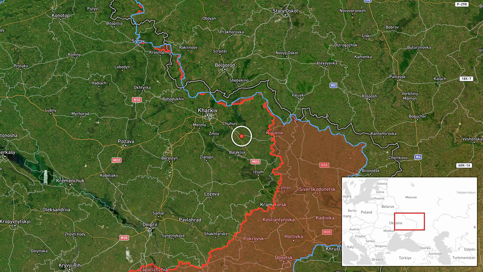 Prolisne, Ukraine — Drone Transit location map