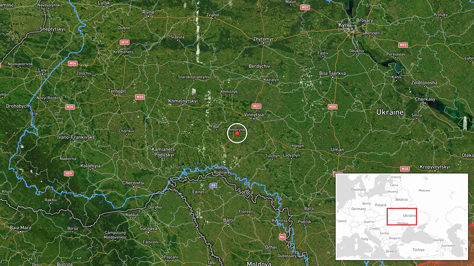 Zhmerynka, Ukraine — Drone Transit location map