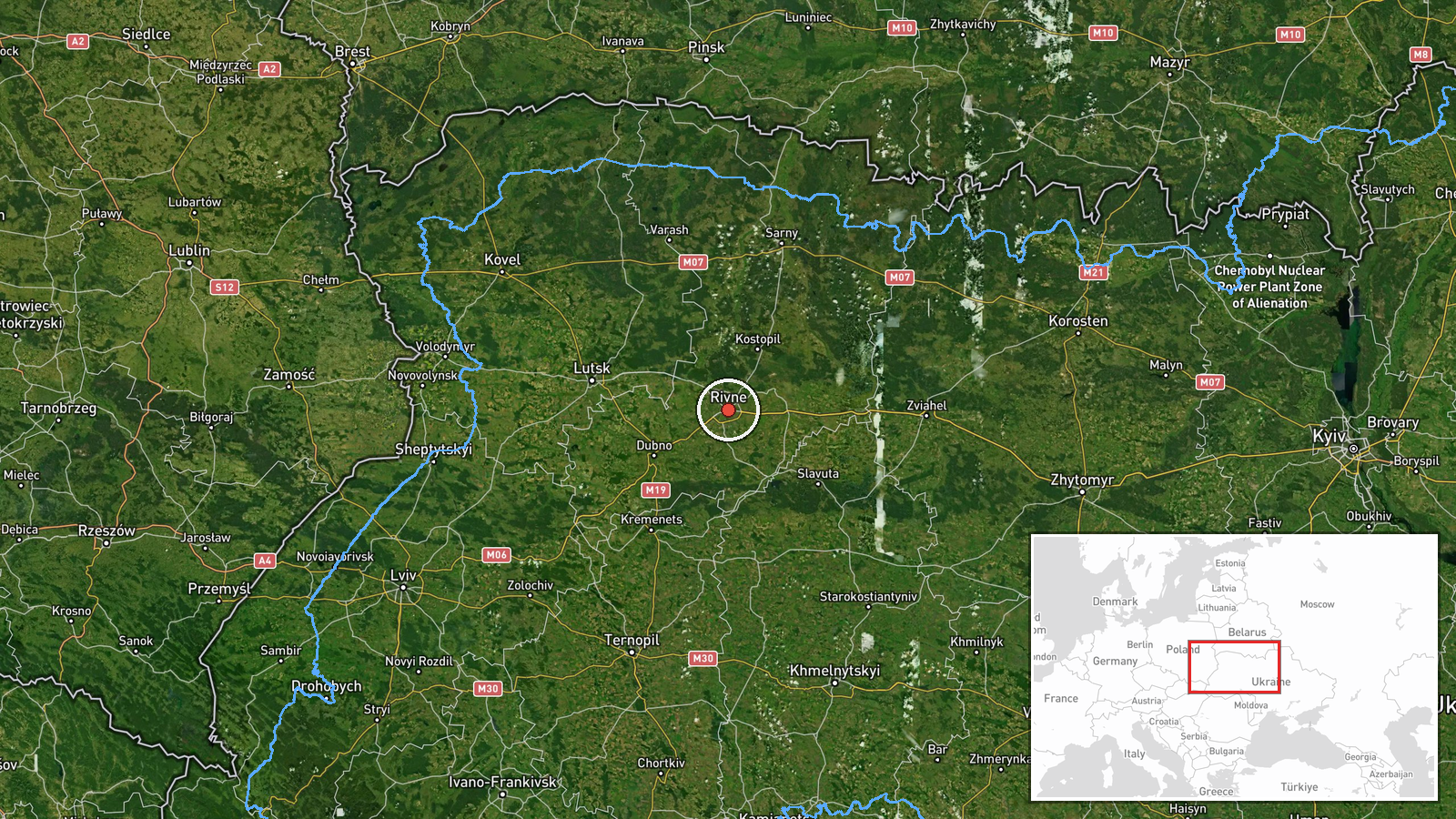 Rivne, Ukraine — Drone Transit location map
