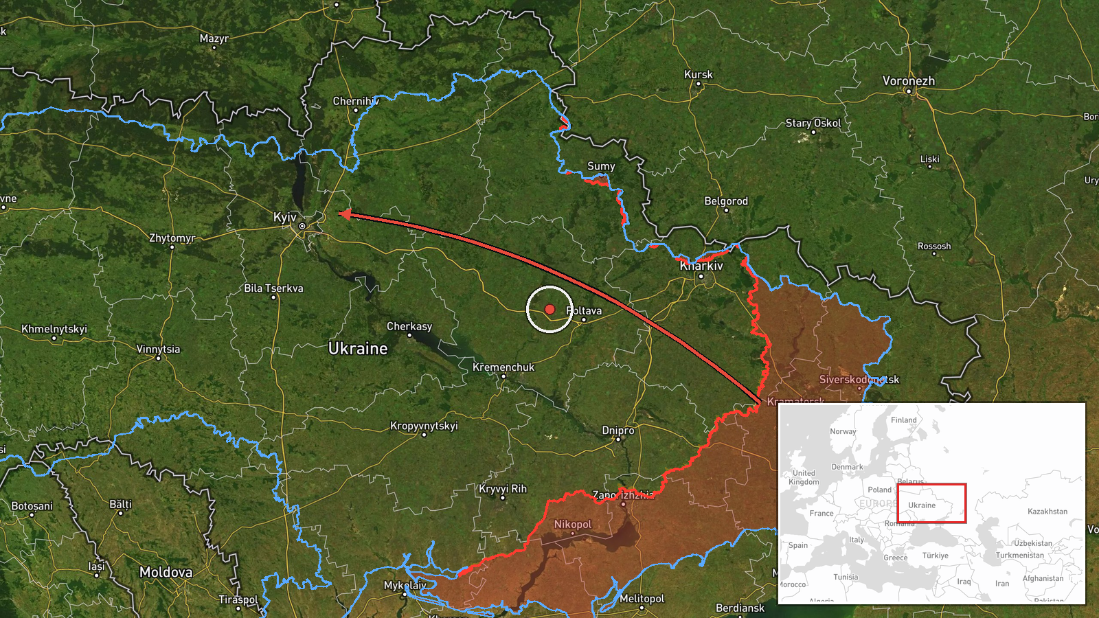 Dymer, Ukraine — Drone Transit location map