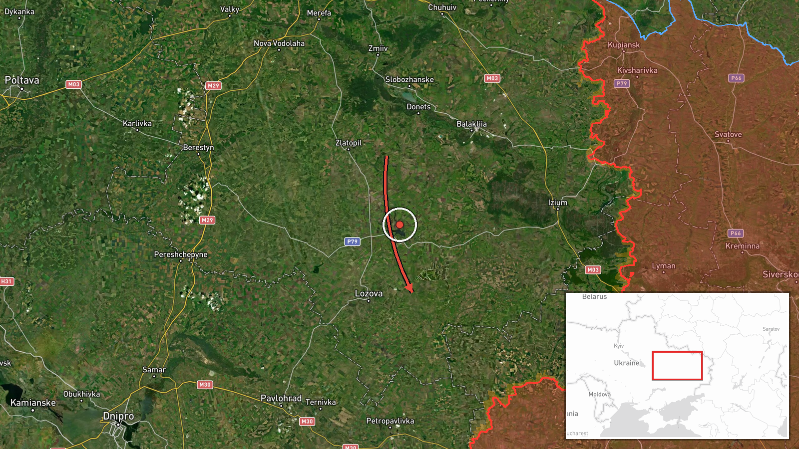 Blyzniuky, Ukraine — Drone Transit location map