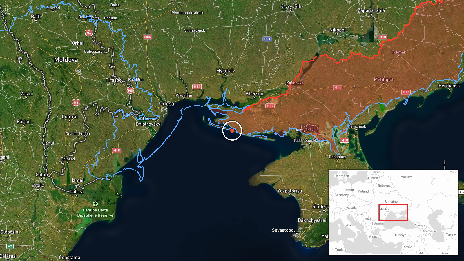 Black Sea, Ukraine — Drone Transit location map