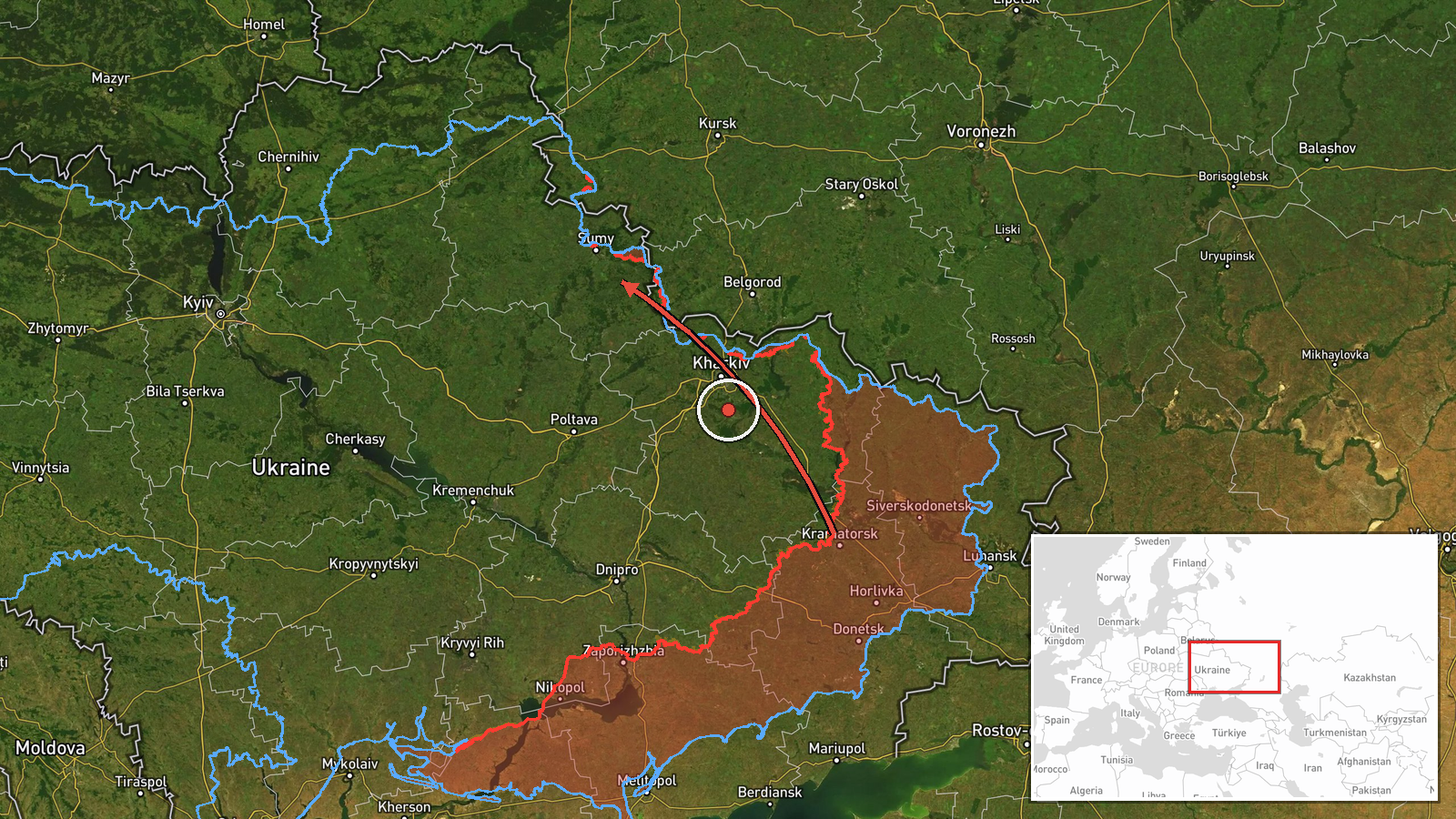 Sumy, Ukraine — Drone Transit location map
