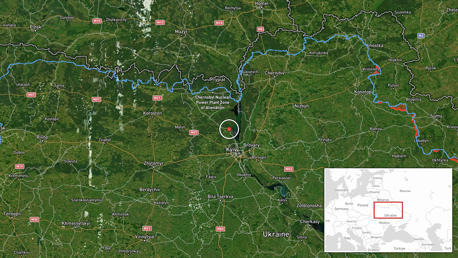 Dymer, Ukraine — Drone Transit location map