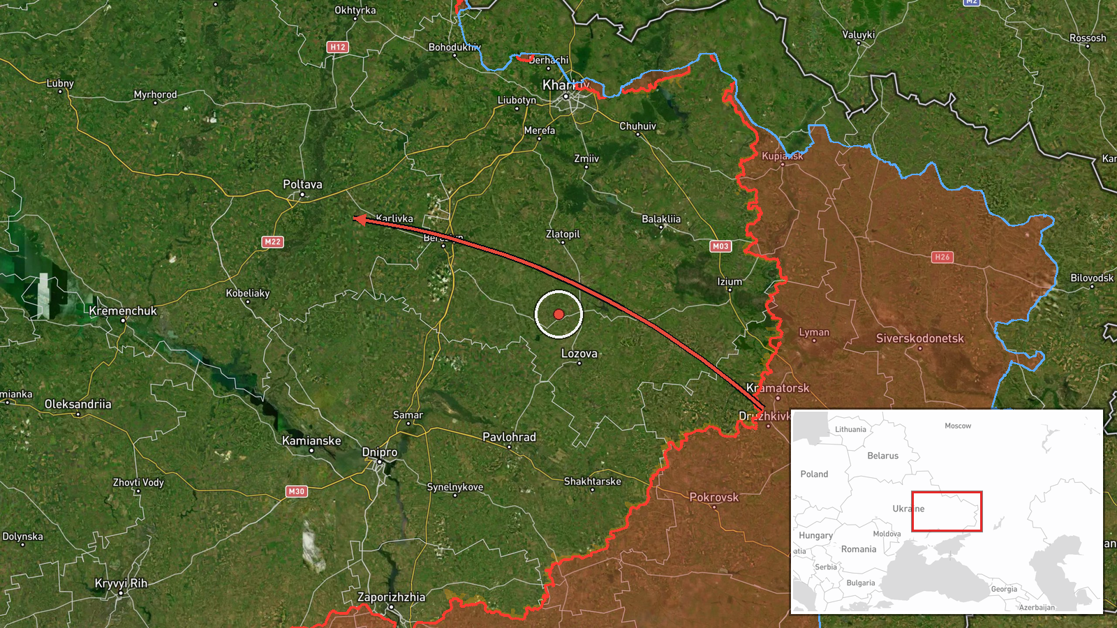 Poltava, Ukraine — Drone Transit location map