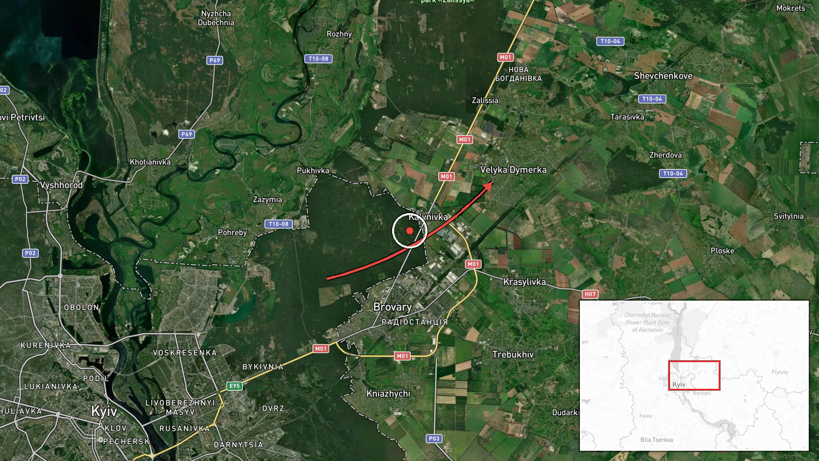 Velyka Dymerka, Ukraine — Drone Transit location map