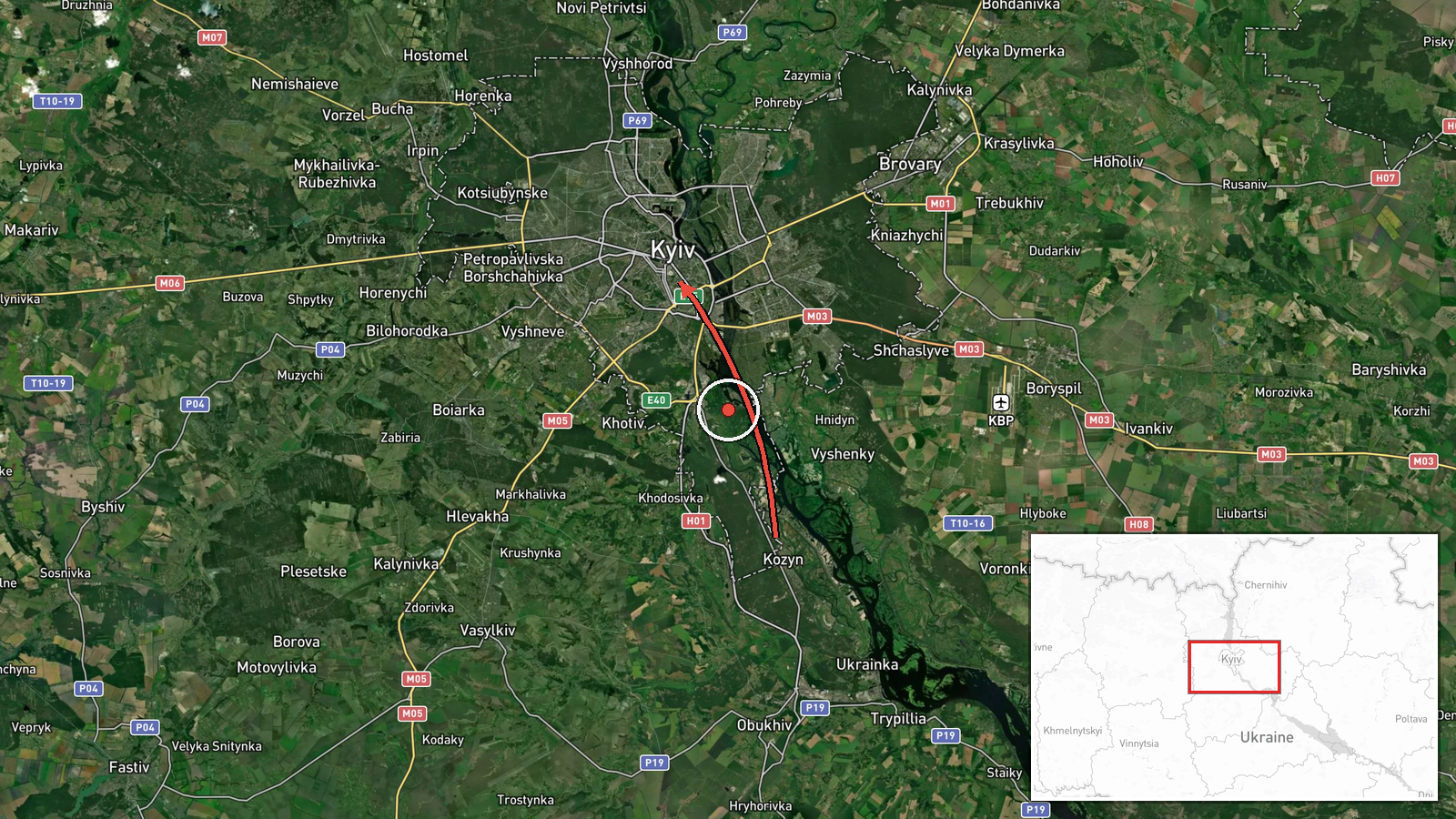 Kyiv, Ukraine — Drone Transit location map