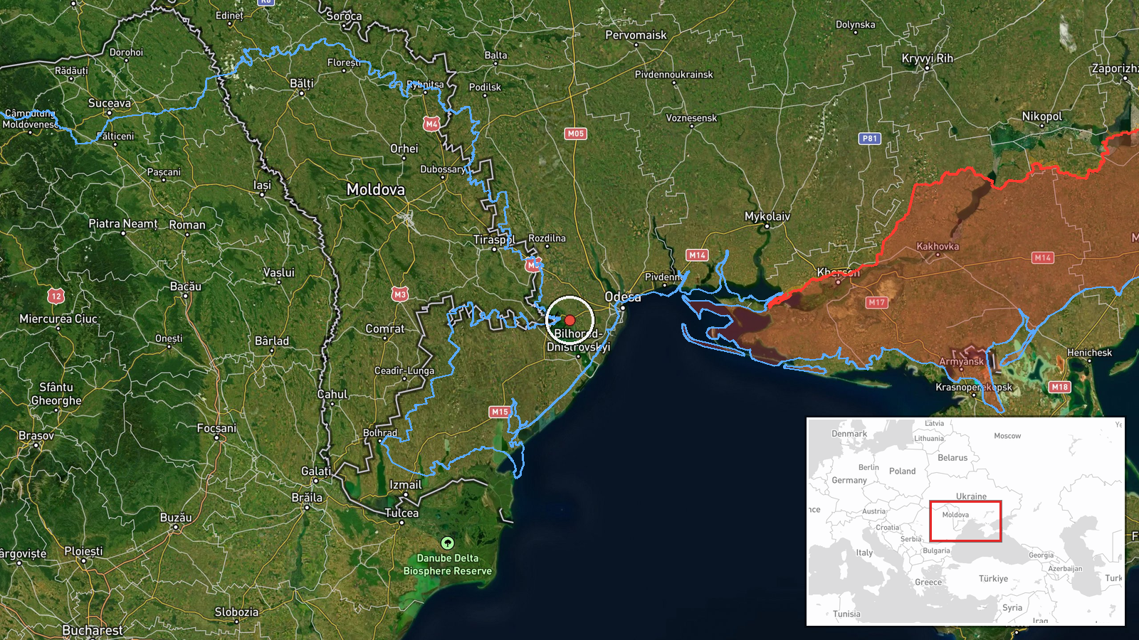 Mayaky, Ukraine — Drone Transit location map