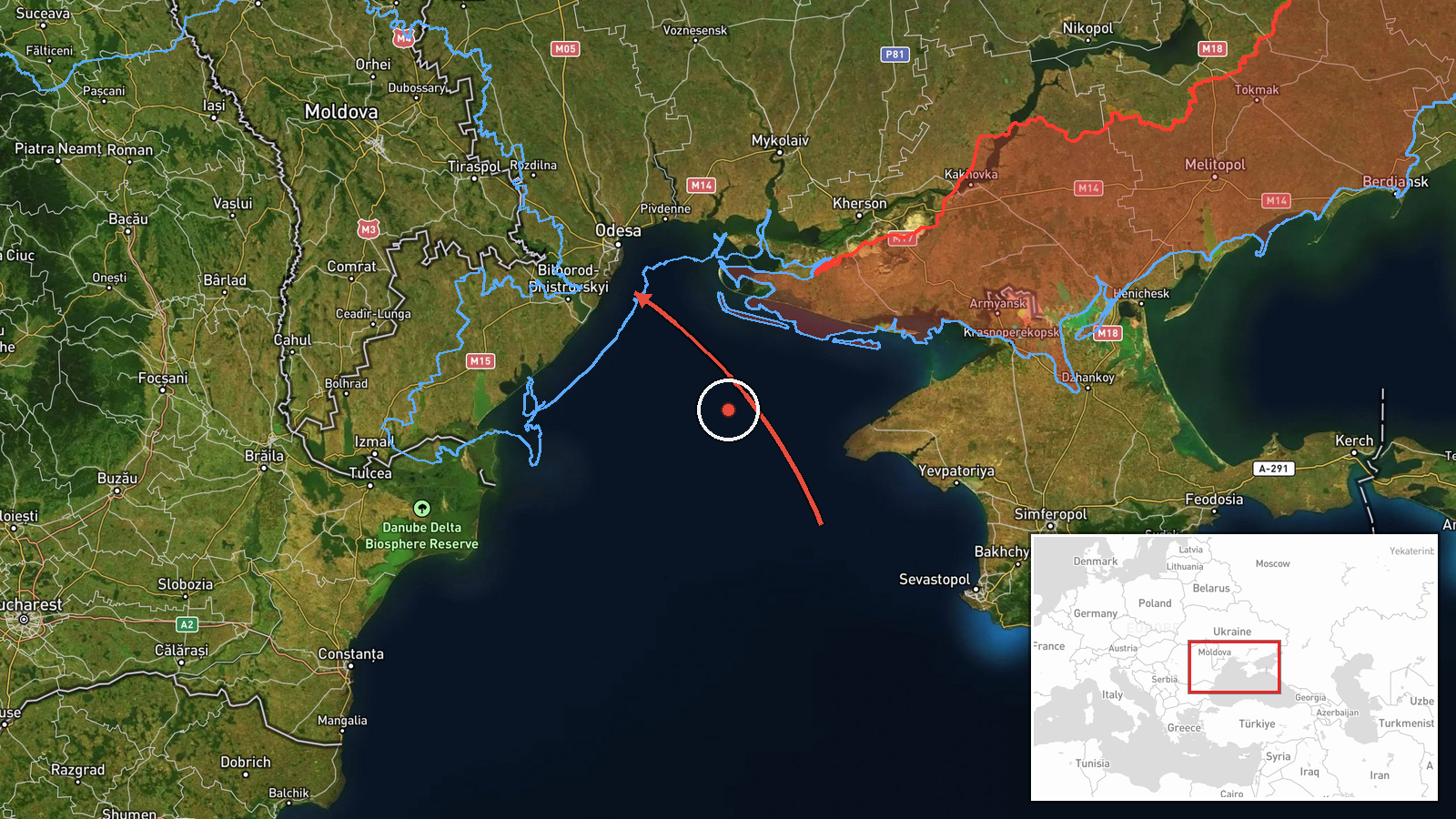 Lymanka, Ukraine — Drone Transit location map