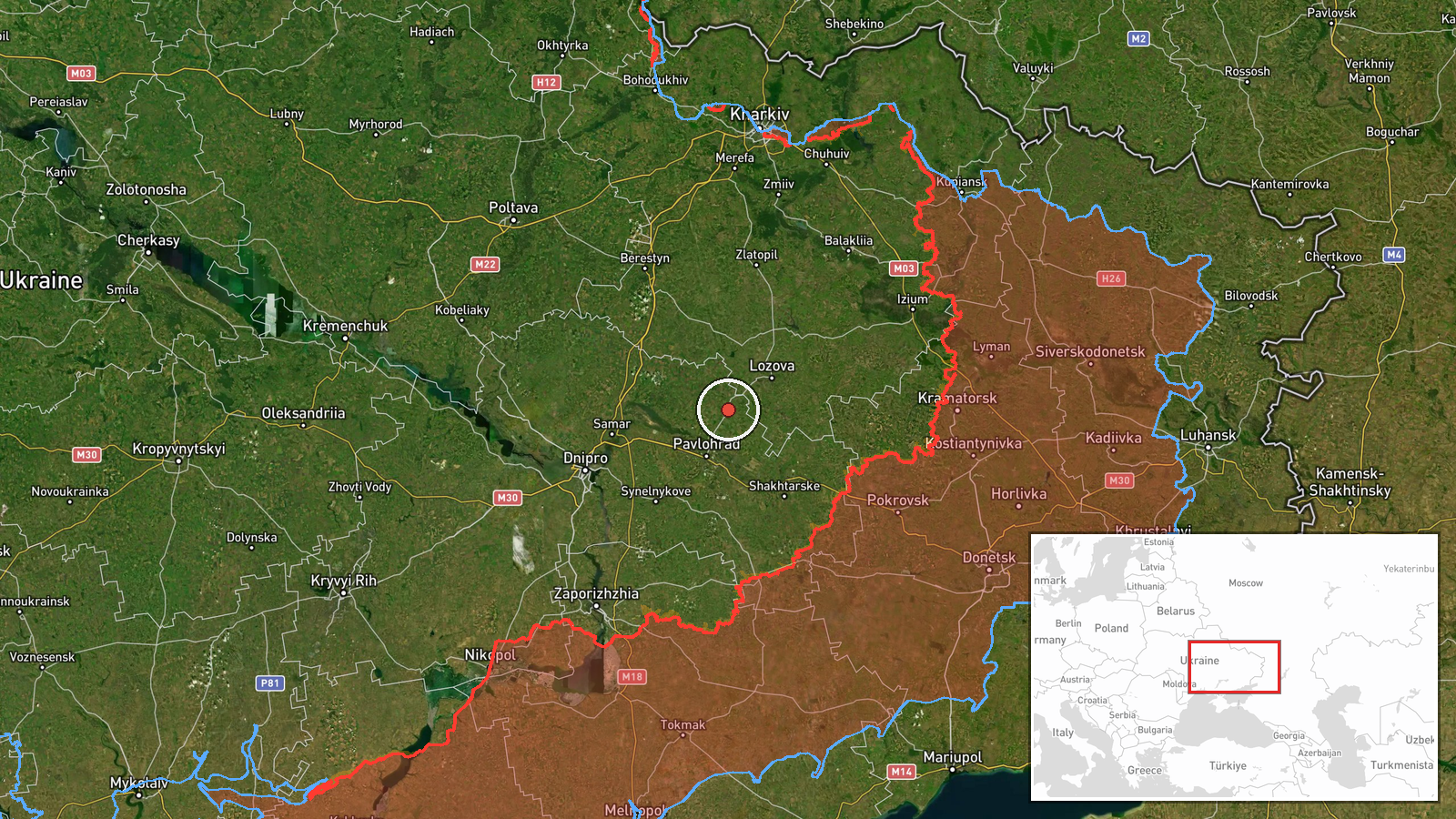 Yuriivka, Dnipropetrovsk Oblast, Ukraine — Drone Transit location map