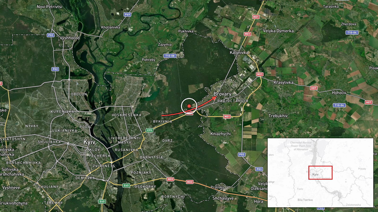 Brovary, Ukraine — Drone Transit location map