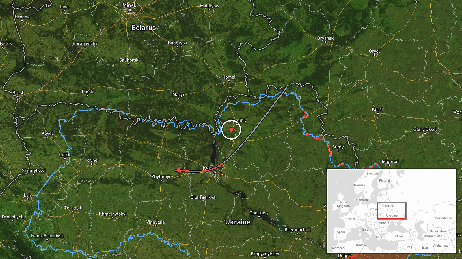 Zhytomyr Oblast, Ukraine — Drone Transit location map