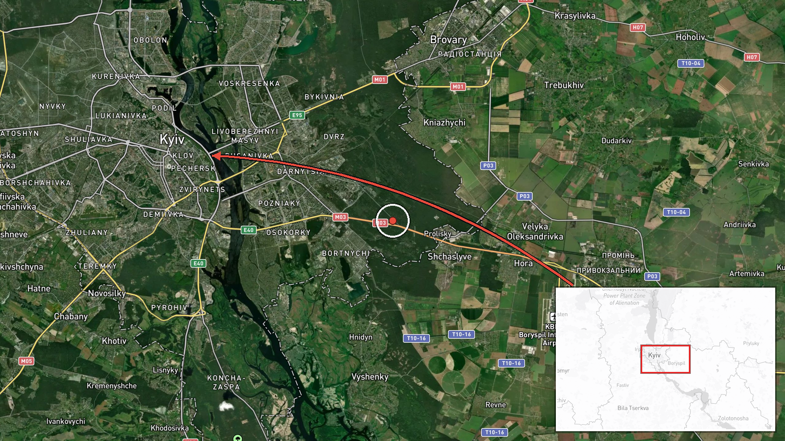 Kyiv, Ukraine — Drone Transit location map