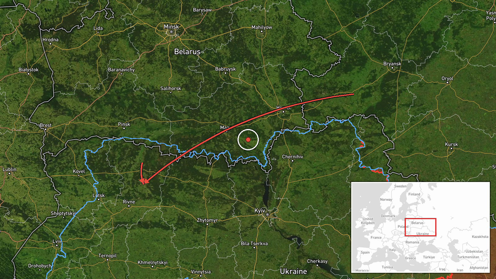 Tsuman, Volyn Oblast, Ukraine — Drone Transit location map