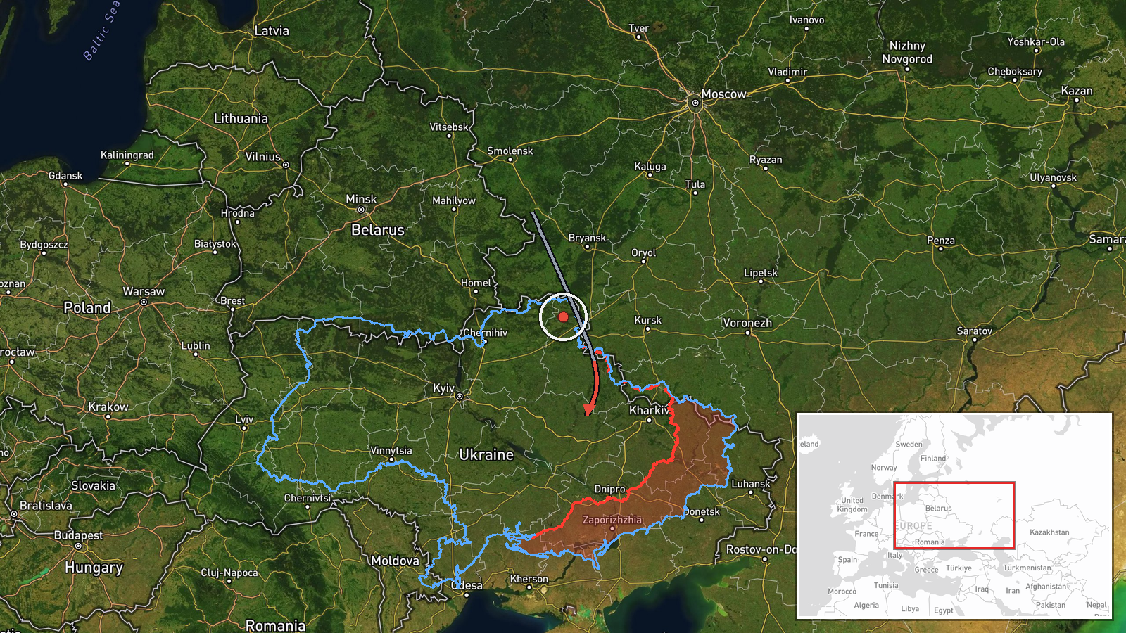 Poltava Oblast, Ukraine — Drone Transit location map