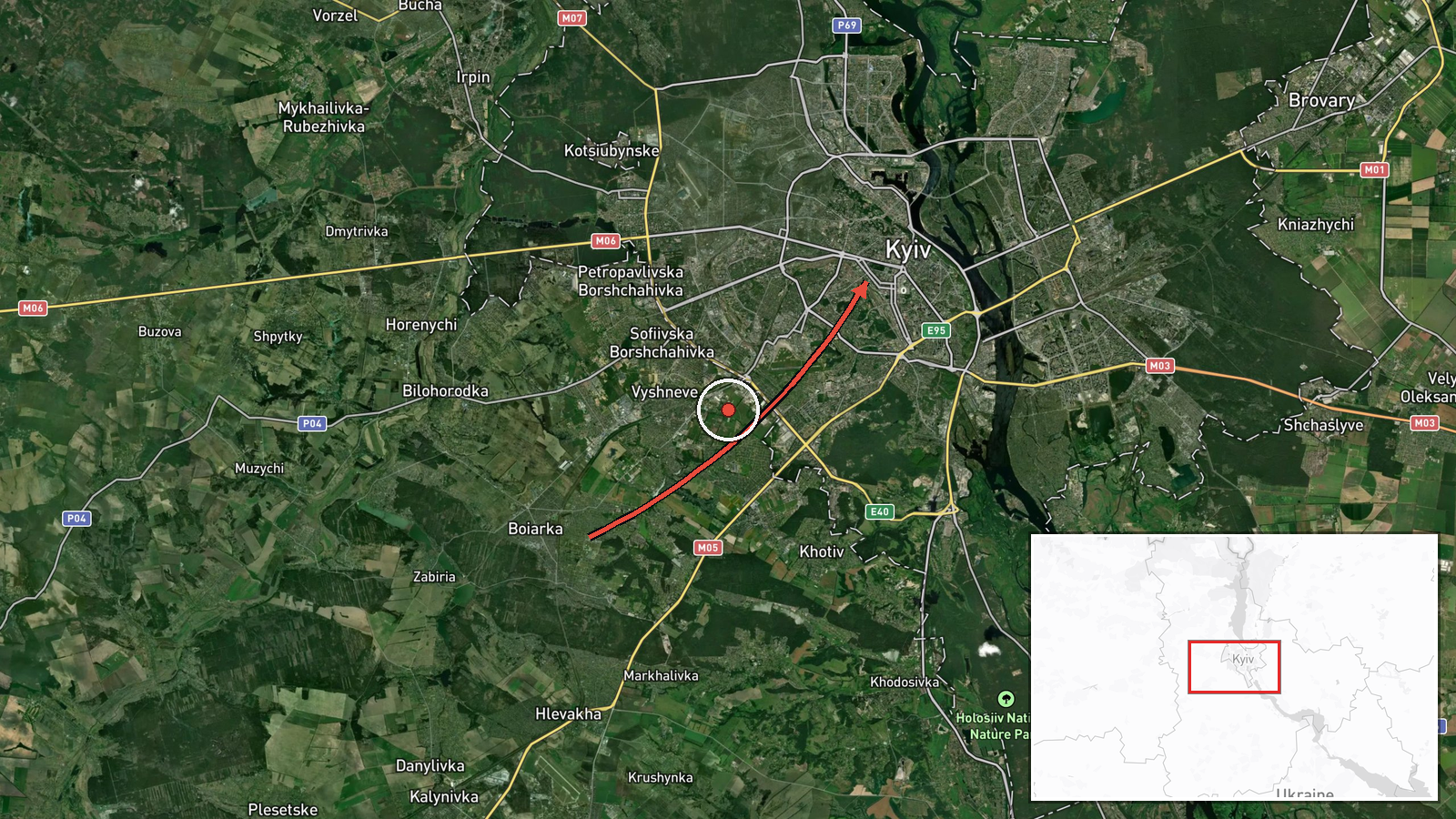 Kyiv, Ukraine — Drone Transit location map