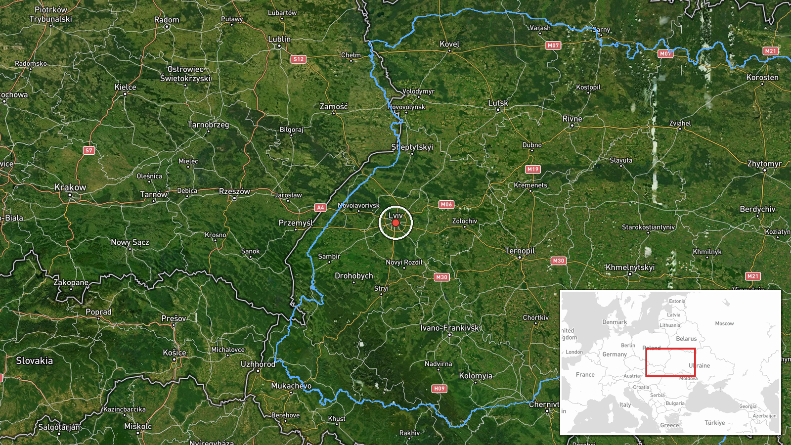 Lviv, Ukraine — Drone Transit location map