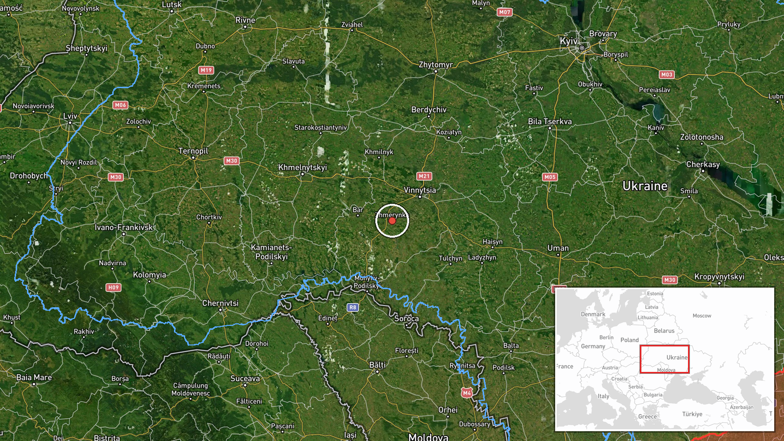 Zhmerynka, Ukraine — Drone Transit location map