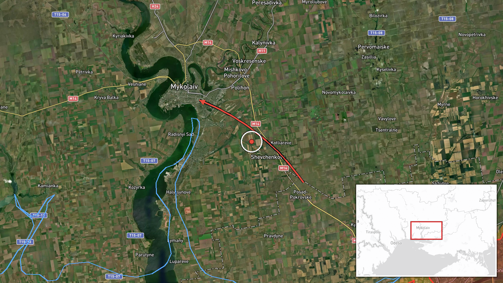 Mykolaiv Oblast, Ukraine — Drone Transit location map