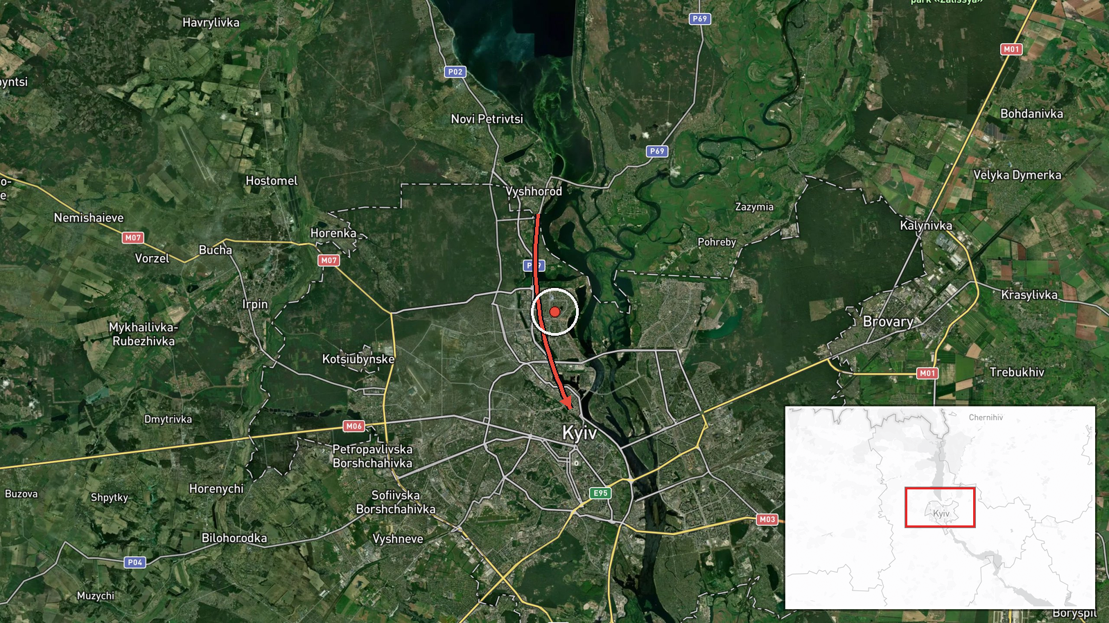 Kyiv, Ukraine — Drone Transit location map