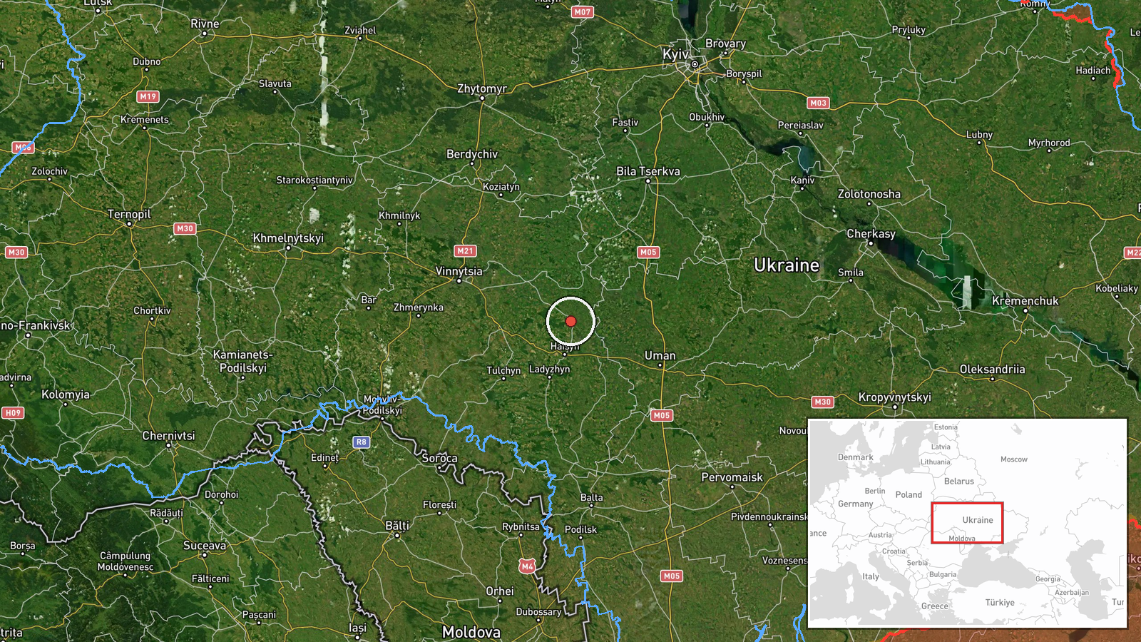 Dashiv, Ukraine — Drone Transit location map