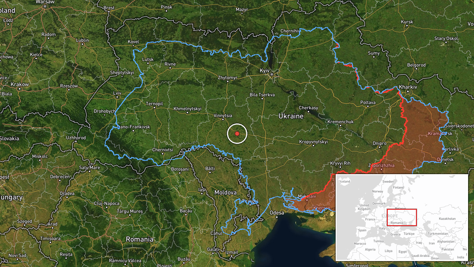 Südosten des Gebiets Winnyzja, Ukraine