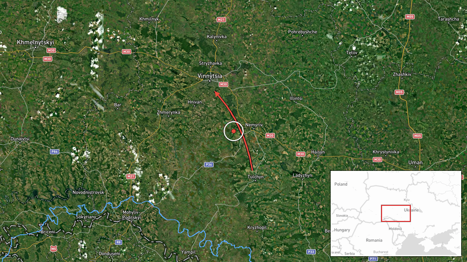 Vinnytsia, Ukraine — Drone Transit location map