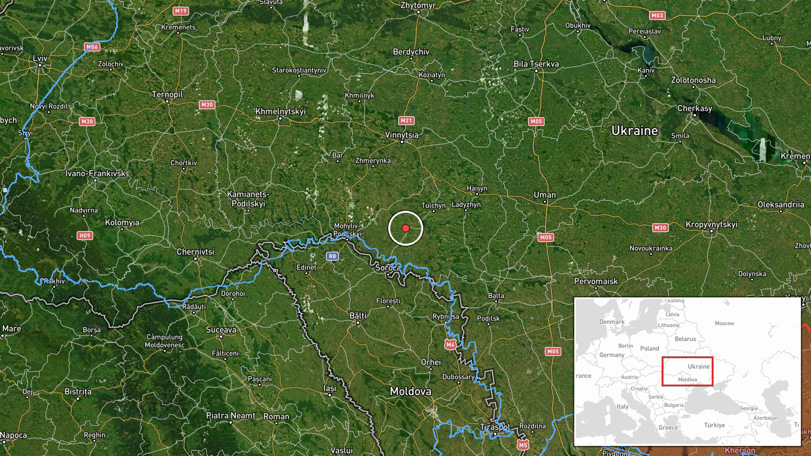 Tomashpil, Ukraine — Drone Transit location map