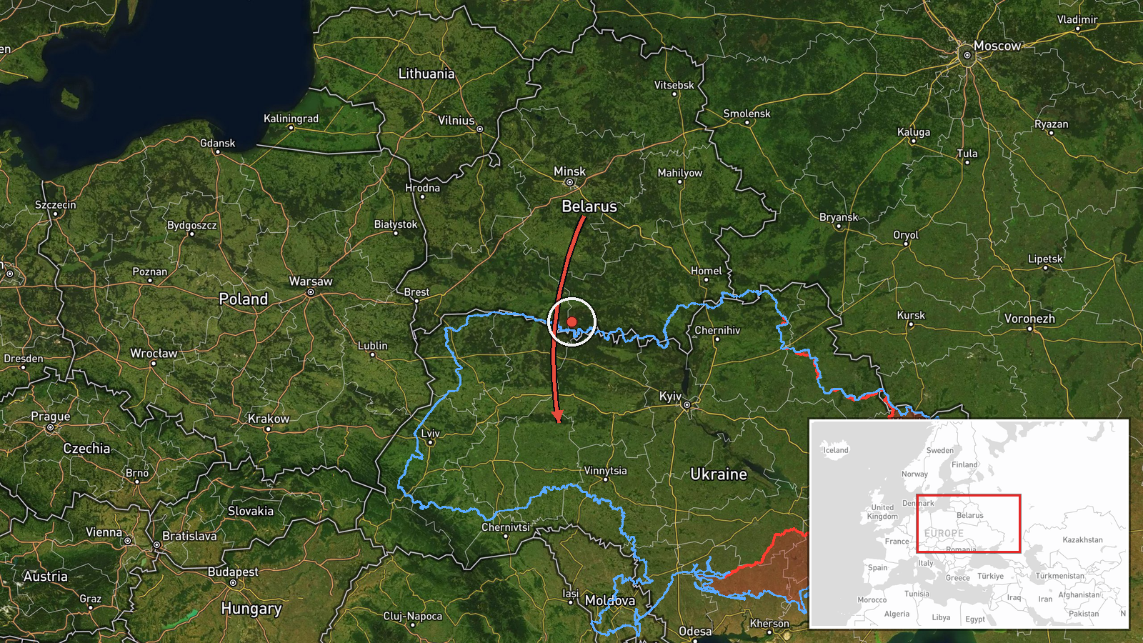 Starokostyantyniv, Ukraine — Drone Transit location map