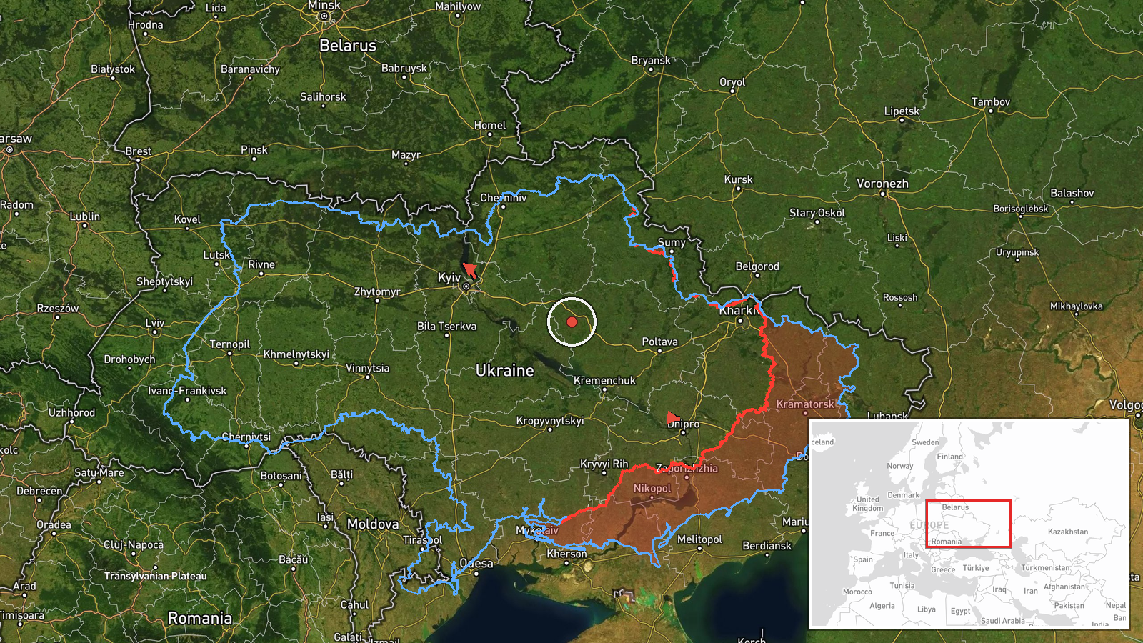 Sedniv, Ukraine — Drone Transit location map