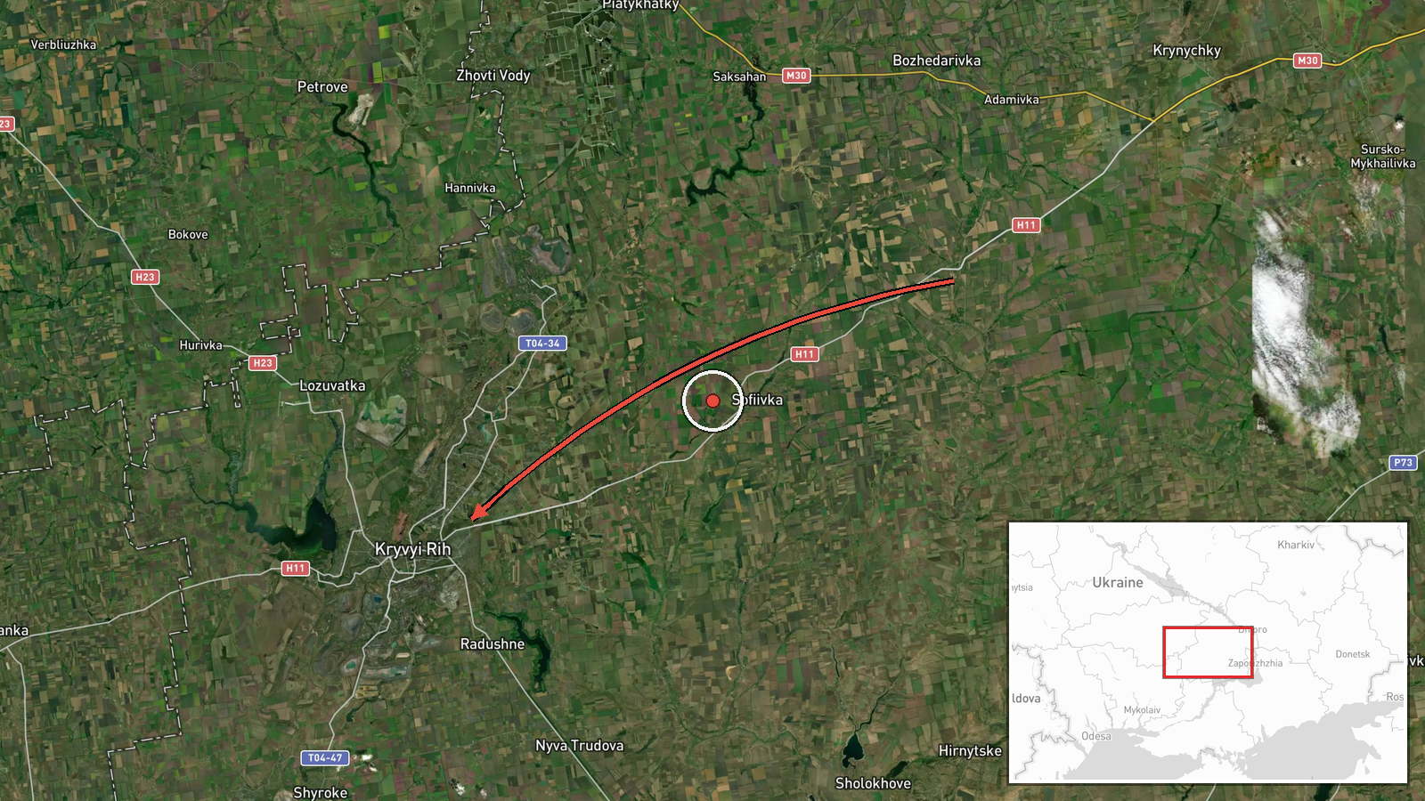 Kryvyi Rih, Ukraine — Drone Transit location map