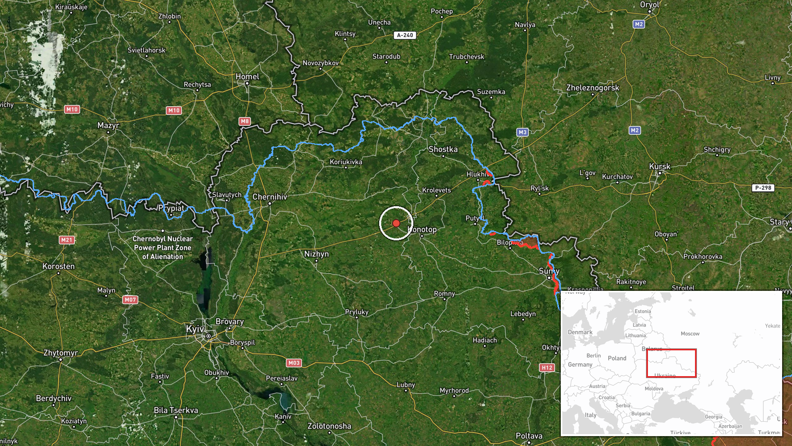 Baturyn, Ukraine — Drone Transit location map