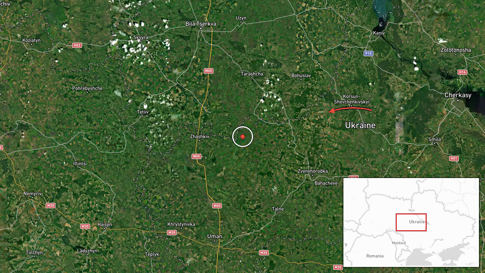Illintsi, Ukraine — Drone Transit location map