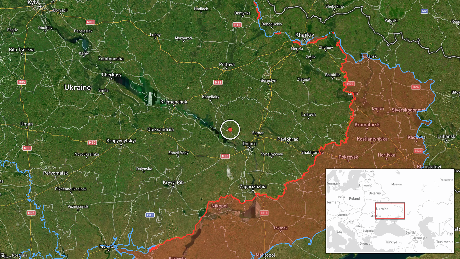Petrykivka, Ukraine — Drone Transit location map
