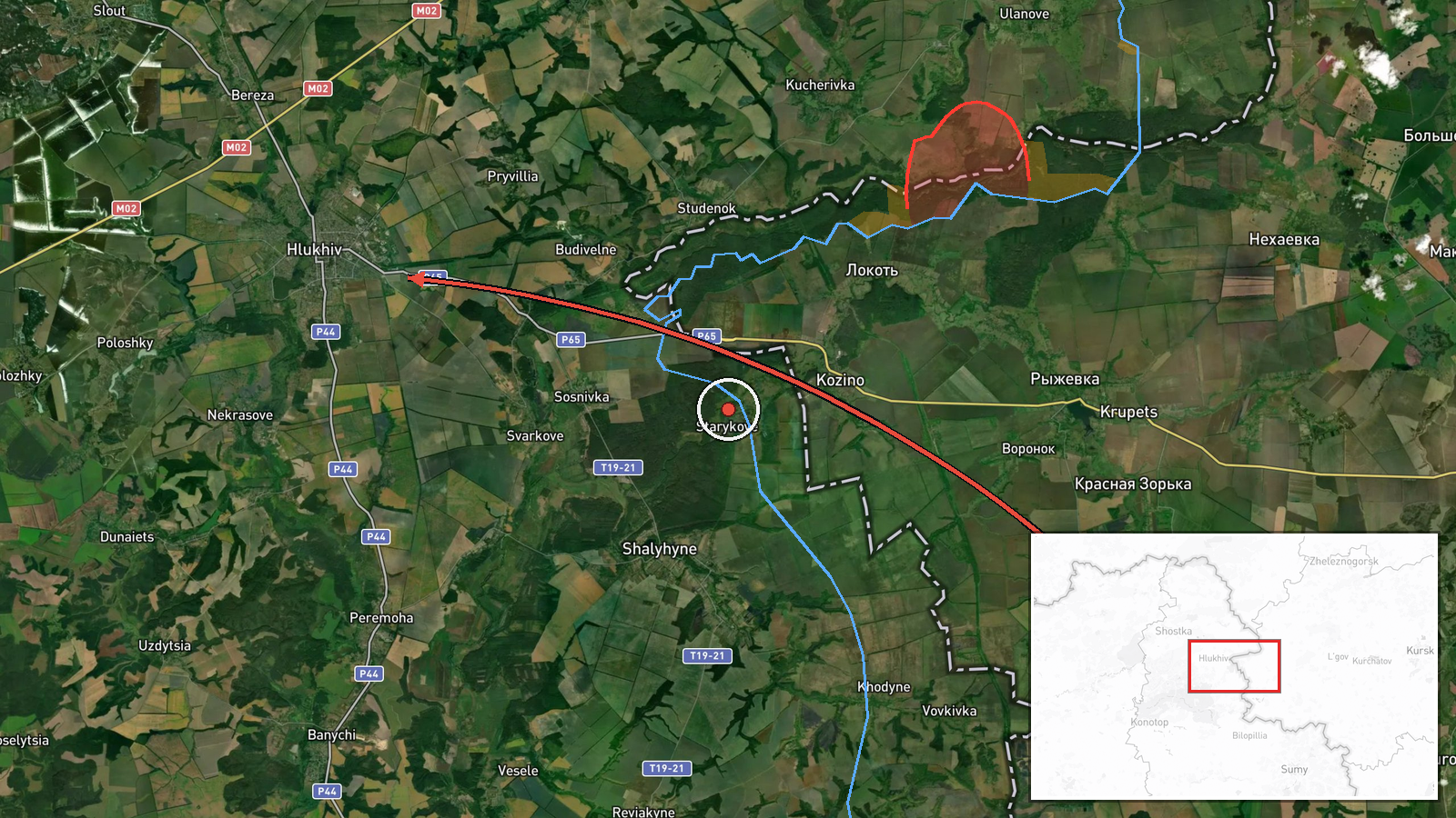 Hlukhiv, Ukraine — Drone Transit location map