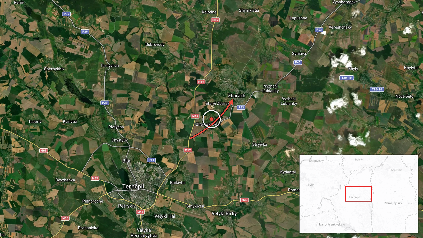 Zbarazh, Ukraine — Drone Transit location map