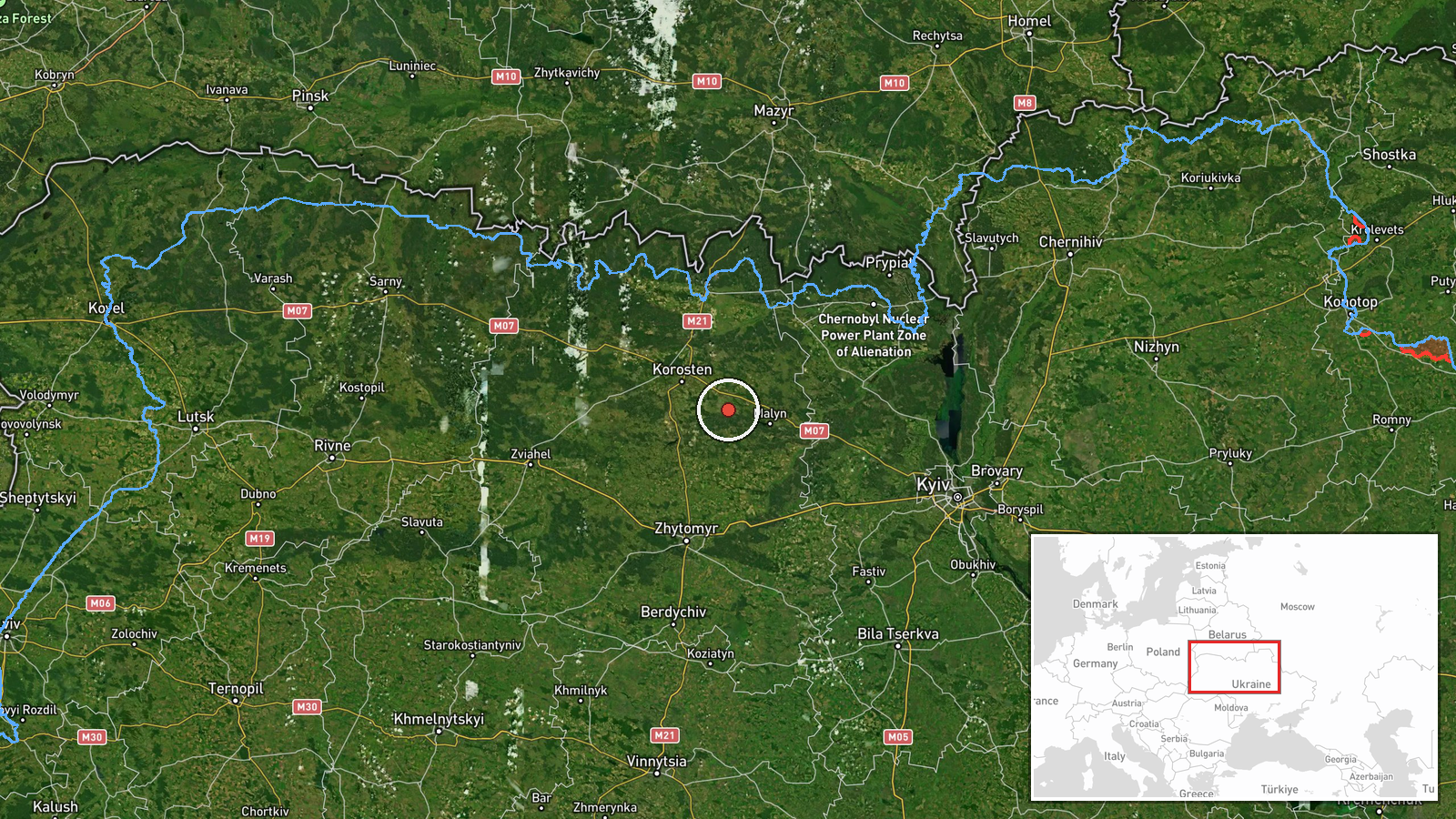 Chopovychi, Ukraine — Drone Transit location map