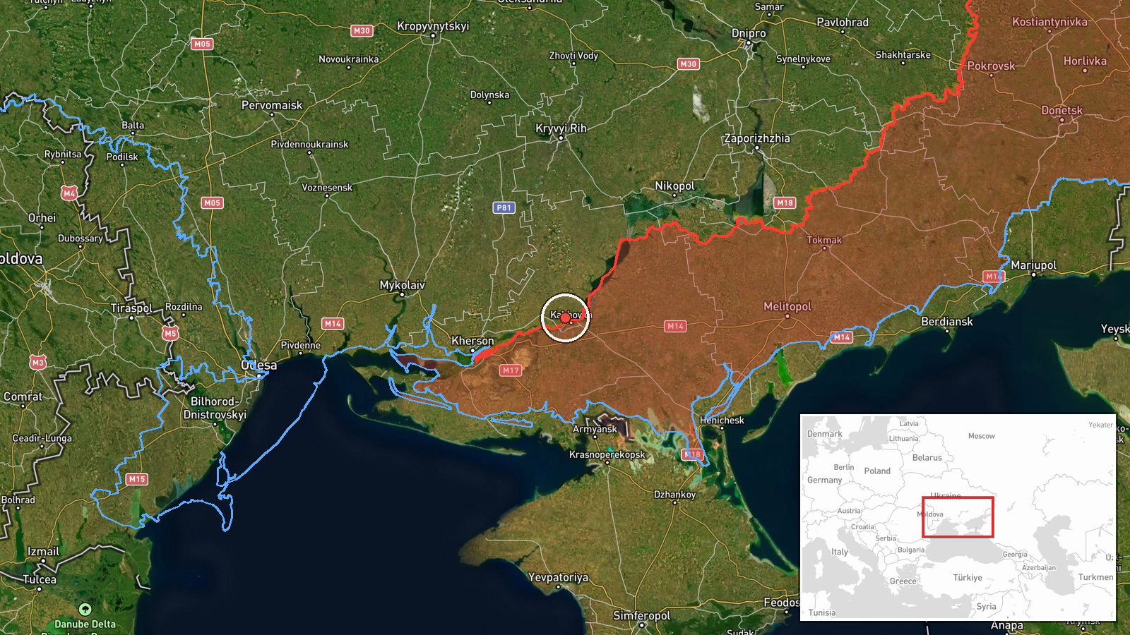 Beryslav district, Ukraine — Drone Transit location map