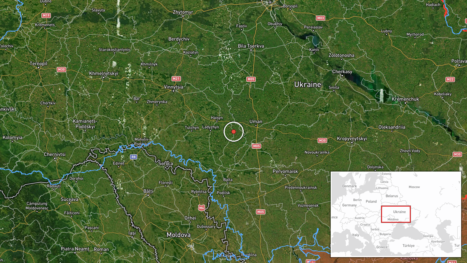 Teplyk, Ukraine — Drone Transit location map