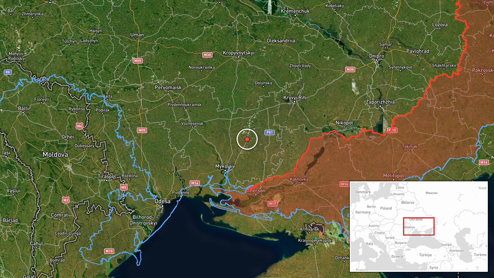 Bashtanka district, Ukraine — Drone Transit location map
