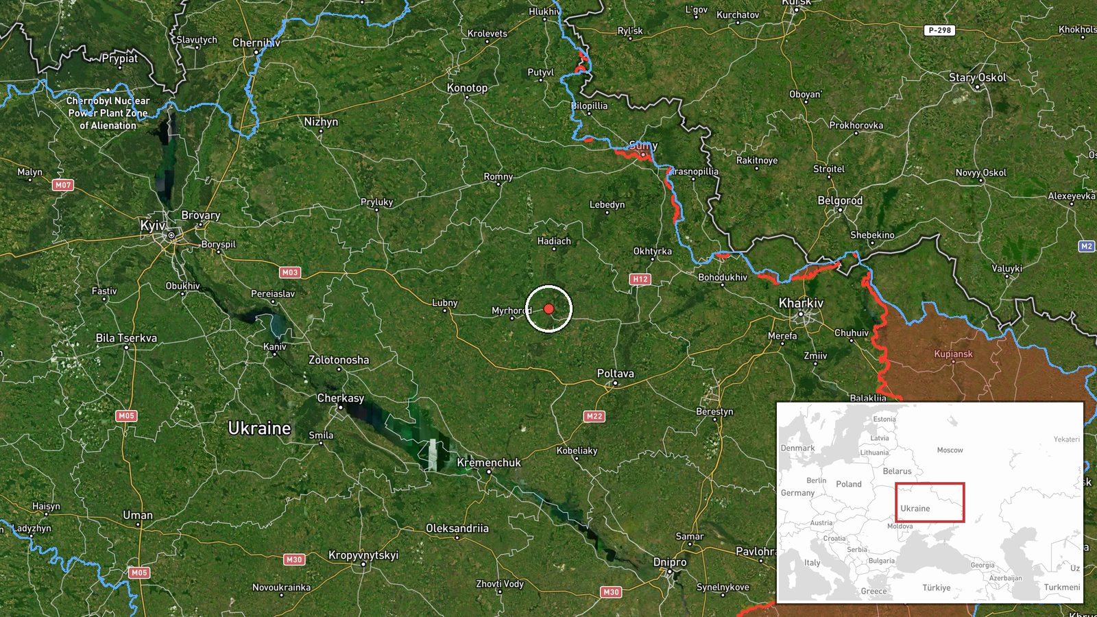Velyki Sorochyntsi, Ukraine — Drone Transit location map