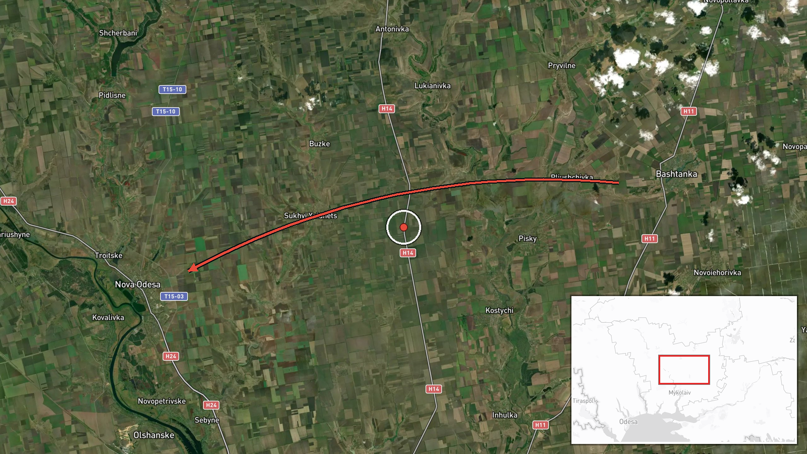Nova Odesa, Ukraine — Drone Transit location map