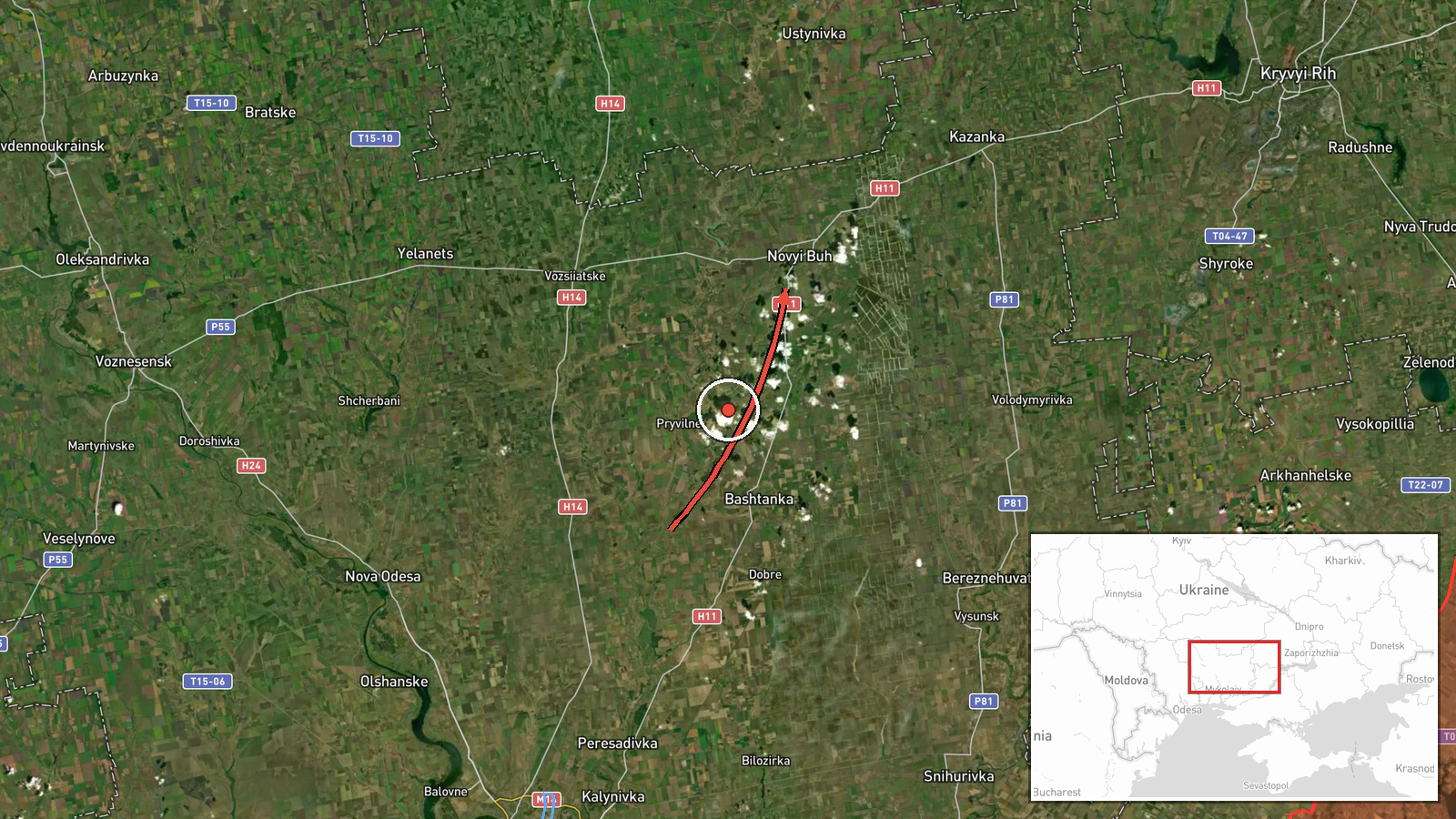 Novyi Buh, Ukraine — Drone Transit location map