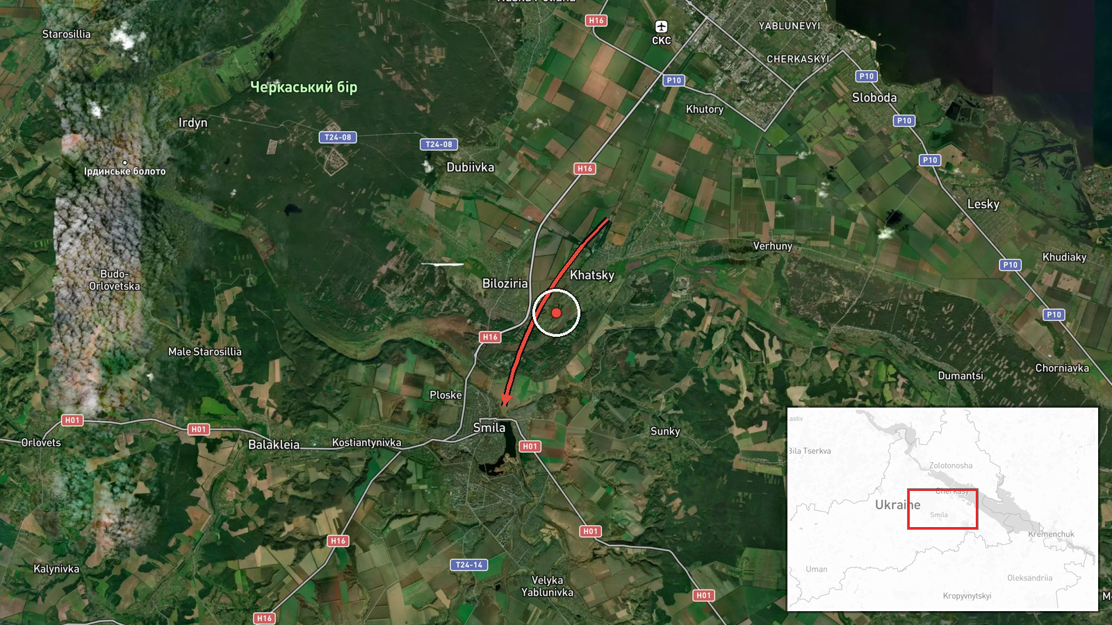 Smila, Ukraine — Drone Transit location map