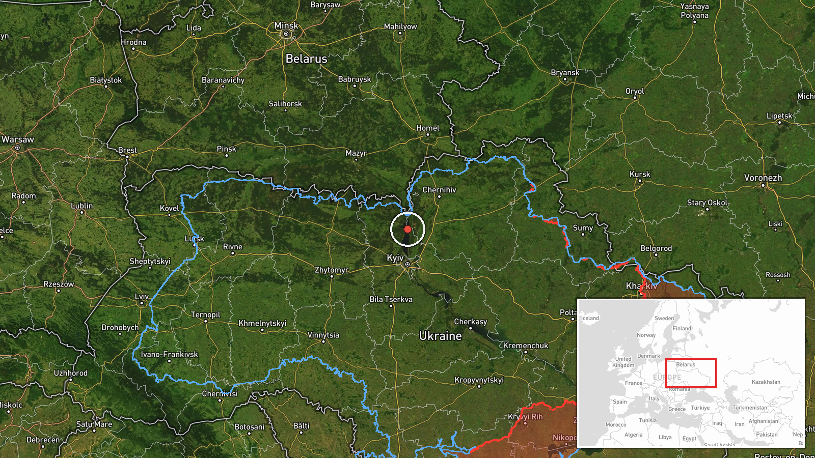 Norden des Gebiets Kiew, Ukraine