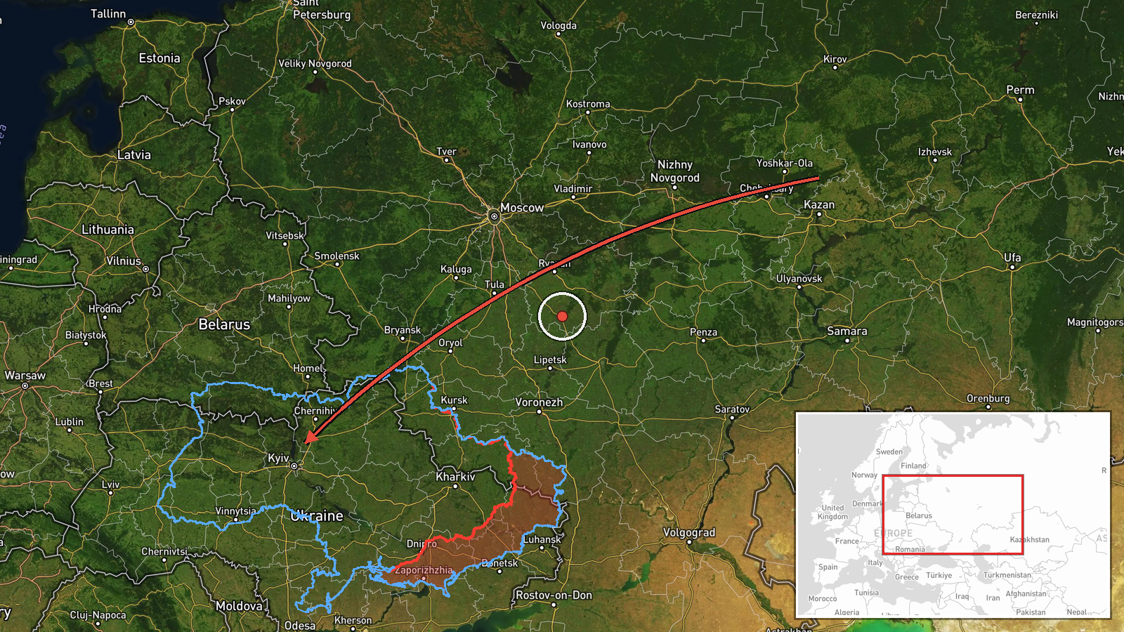 Zhytomyr Oblast, Ukraine — Drone Transit location map