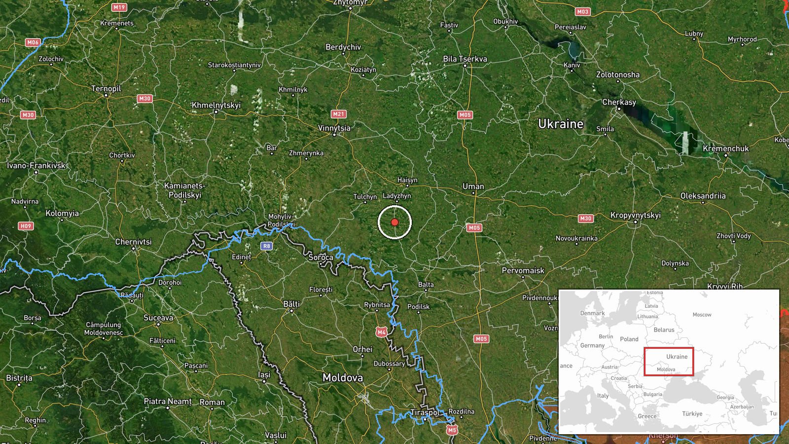 Trostyanets, Ukraine — Drone Transit location map